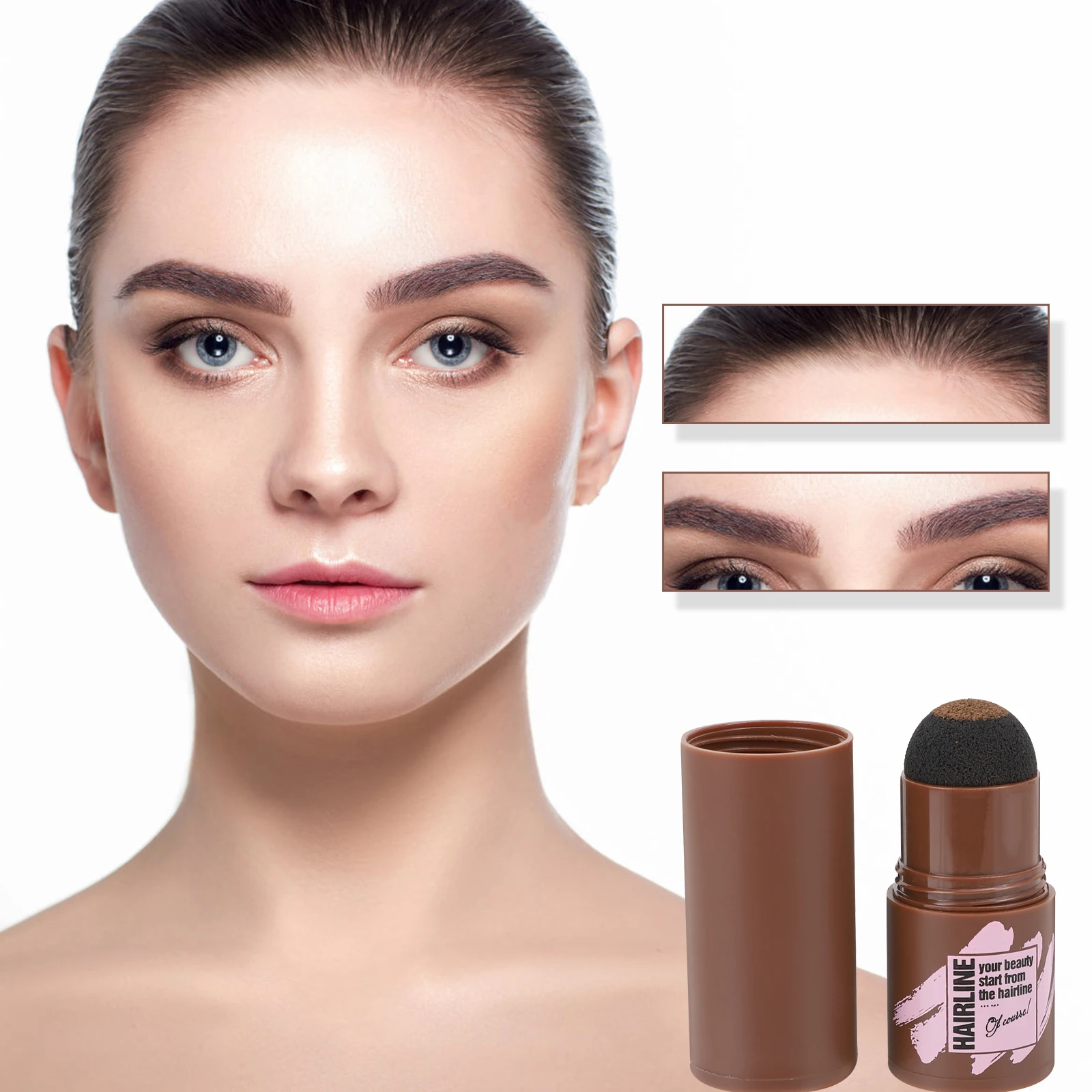 

1pc Shadow Powder For Women Hairline Embellish Portable Hair Natural Look Hairline Powder