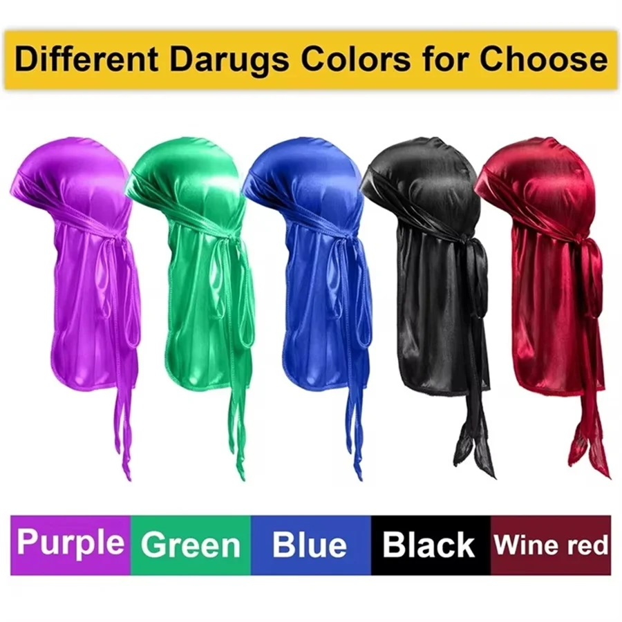 

Мужская волнистая шапочка для волос, шелковая многоцветная пиратская шапка, мягкий гладкий инструмент для укладки для ежедневного использования, многофункциональная шапка для волнистых многослойных волос