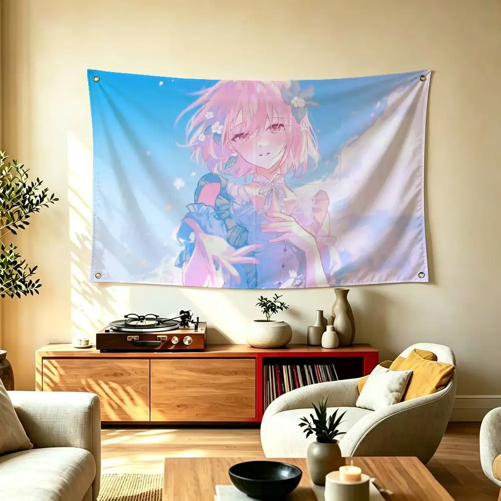 Mizuki Akiyama P-Project SEKAI  Flags Wall Hanging Tapestry Outdoor Garage Room Decorative flag Background Blanket
