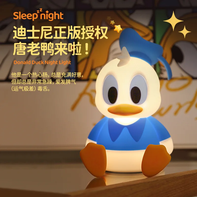 

Disney Mickey Mouse Donald Duck Cartoon Night Lamp Creative Night Light Cute Simple Bedroom Sleeping Lamp Children Gift