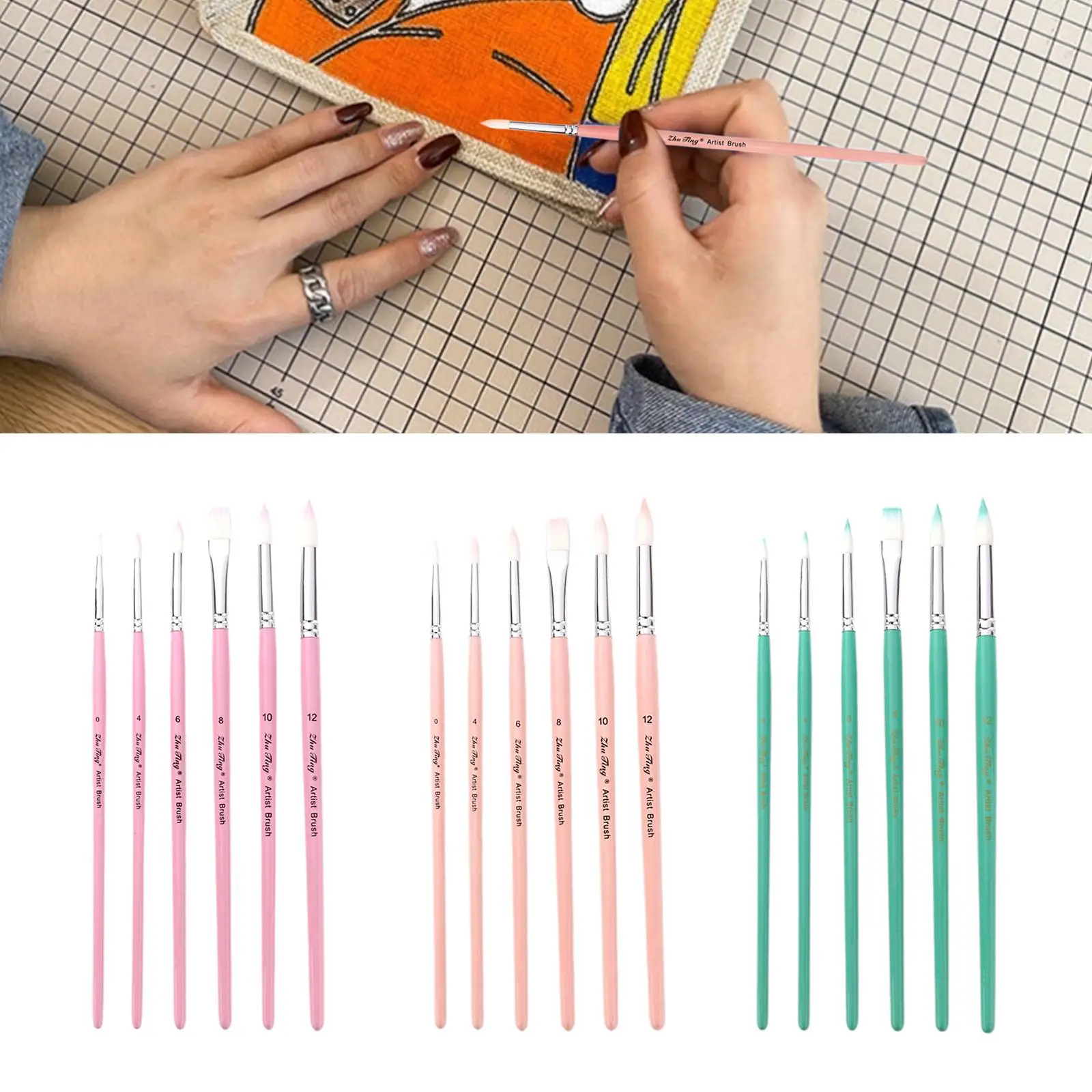 ชุดแปรงฟูมุอิ ซูคัลเลอร์รายละเอียด กระดานงานฝีมือที่เหนือกว่า สีน้ำ