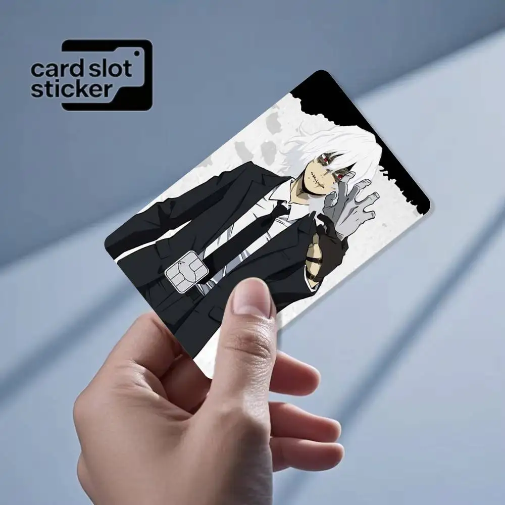 Cartoon Tomura Shigaraki  Credit Card HD Stickers Small Chip Waterproof Sticker Game Card Decal Gift