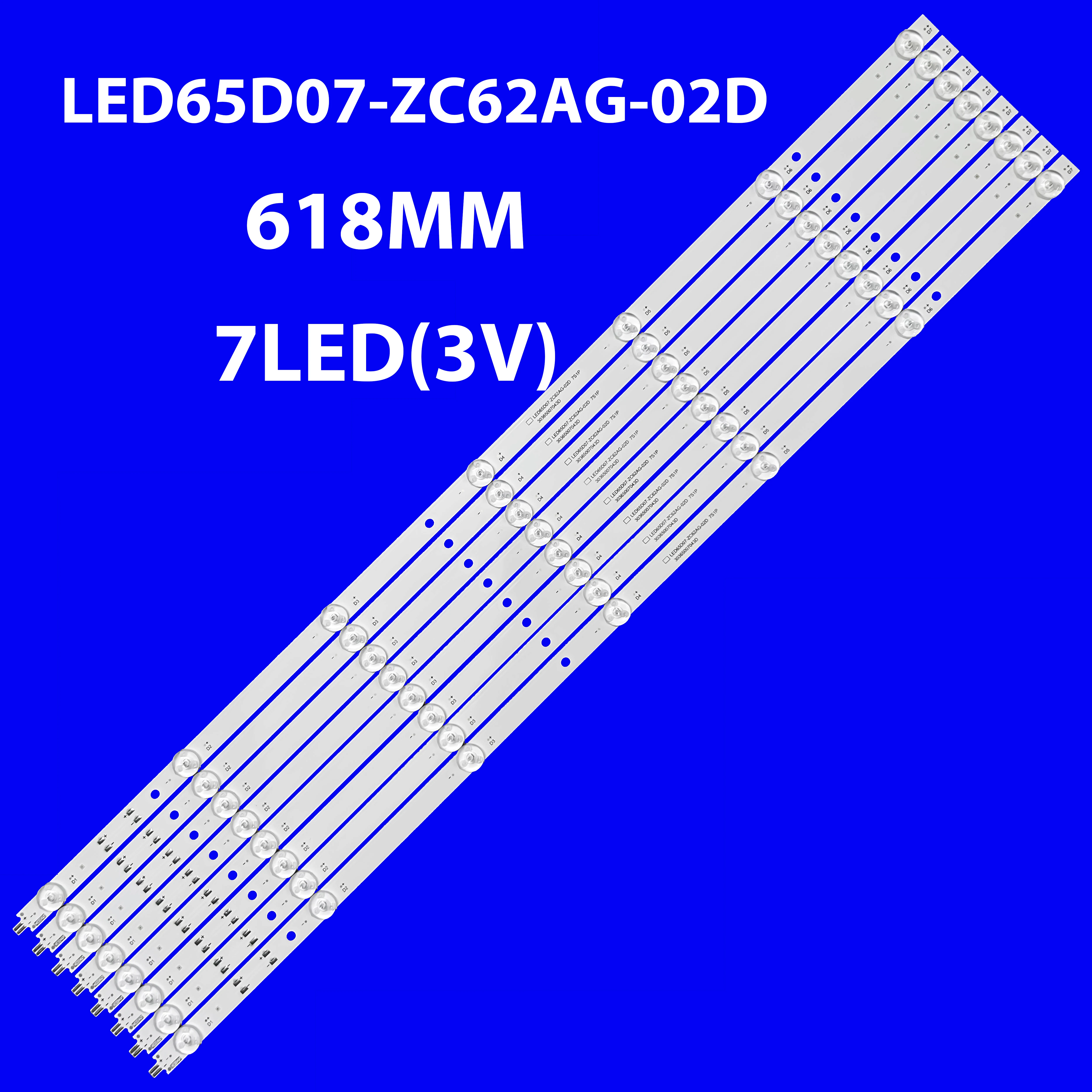 LED Backlight Strip LED65D07-ZC62AG-02D For Philips 100012587-CA Polaroid PL6521UHDG