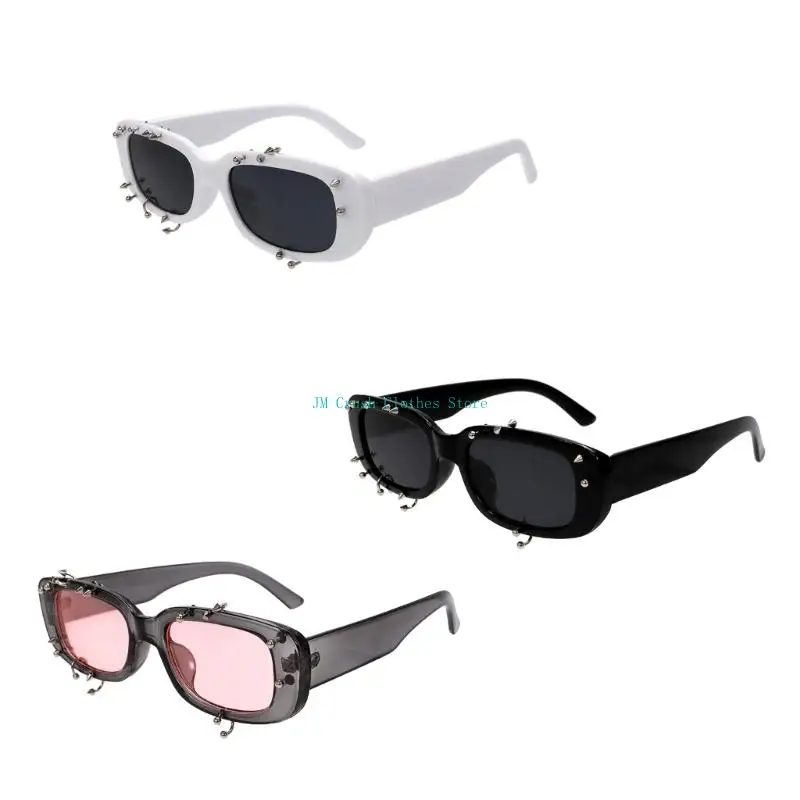 

K1ME Punk Theme Sunglasses UV400 Protections Unisex Fashion Eyewear for Music Festival