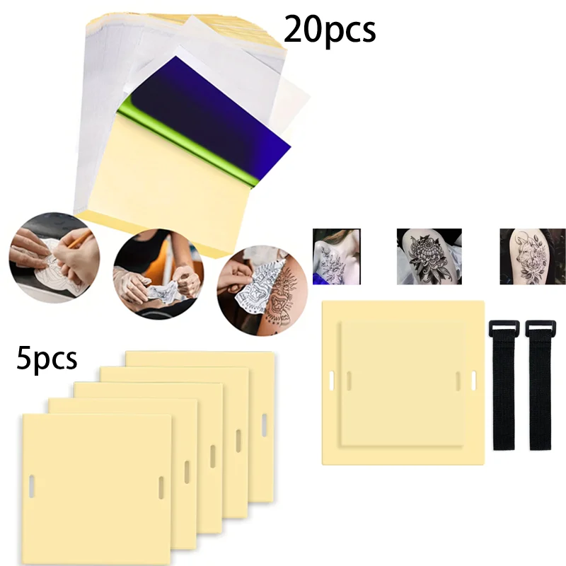 1 set of tattoo practice skin tape and tattoo transfer paper, bandage micro-edge silicone artificial leather arm and leg tattoo