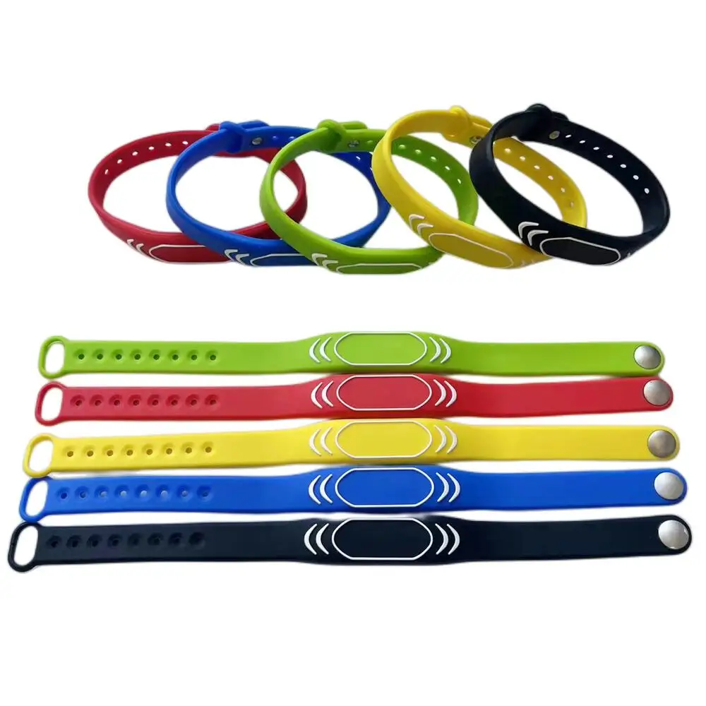 1Pcs ID 125Khz EM4100 TK4100 Read Only Adjustable Waterproof Wristband RFID Silicone Band Bracelet For Access Control