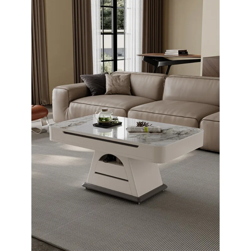

Coffee table dining table dual-purpose liftable multi-functional two-in-one small apartment household heating integrated