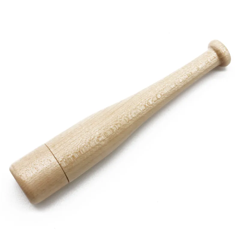 무료 사용자 정의 레이저 조각 로고 메이플 야구 방망이 모델 USB2.0 플래시 드라이브 4GB 8GB 16GB 32GB 64GB 128GB