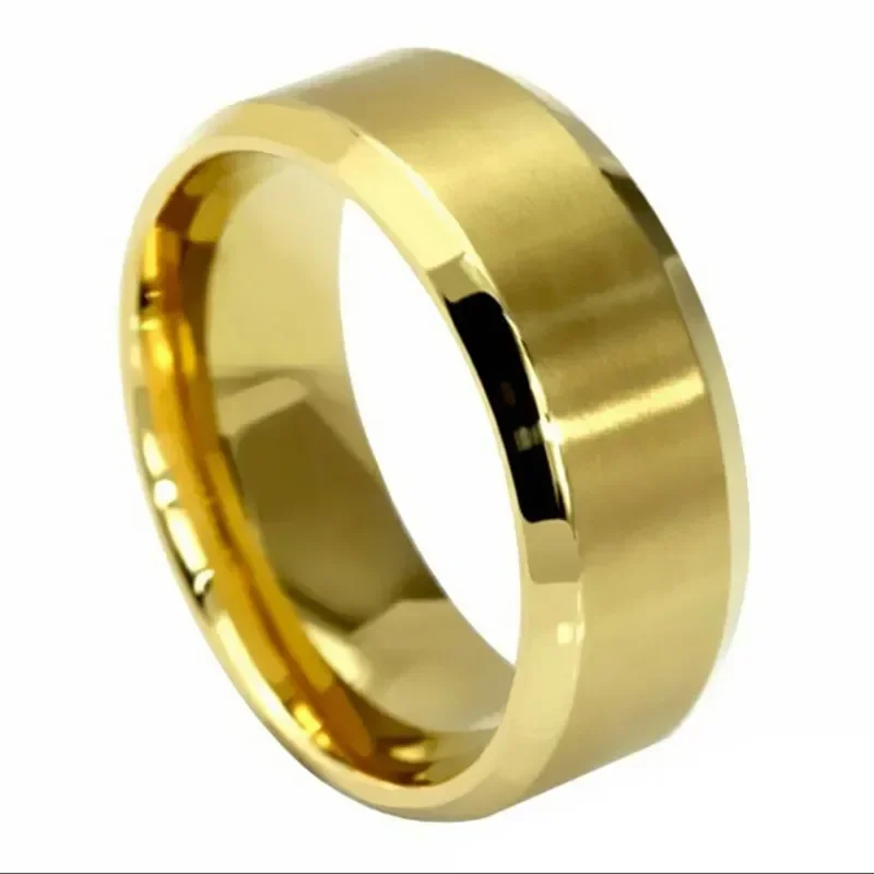 JUCHAO Jewellery Classic Rings Men Titanium Steel Black Jewelry ring New 2024