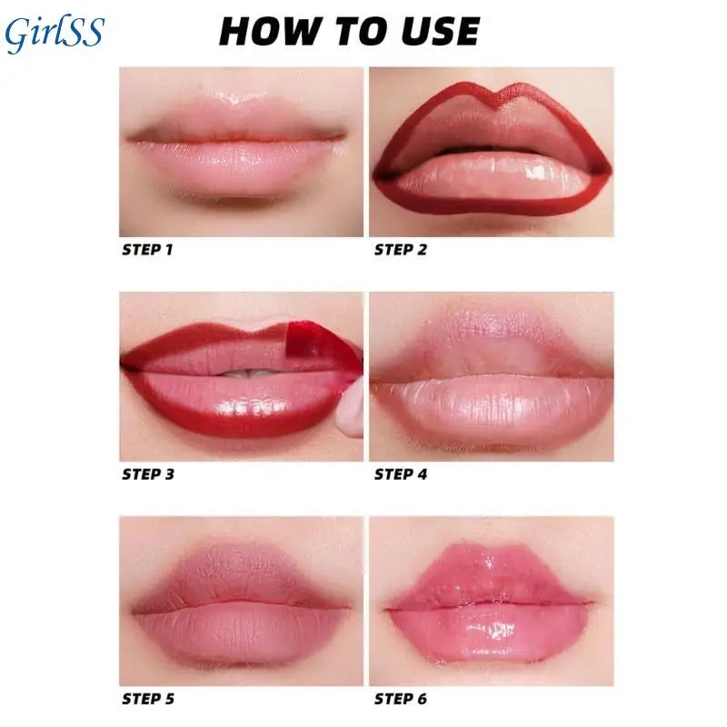 Złuszczająca się plama z ust Wodoodporna, trwała odklejająca się konturówka do ust Wytatuowana, nieprzywierająca kolorowa maska