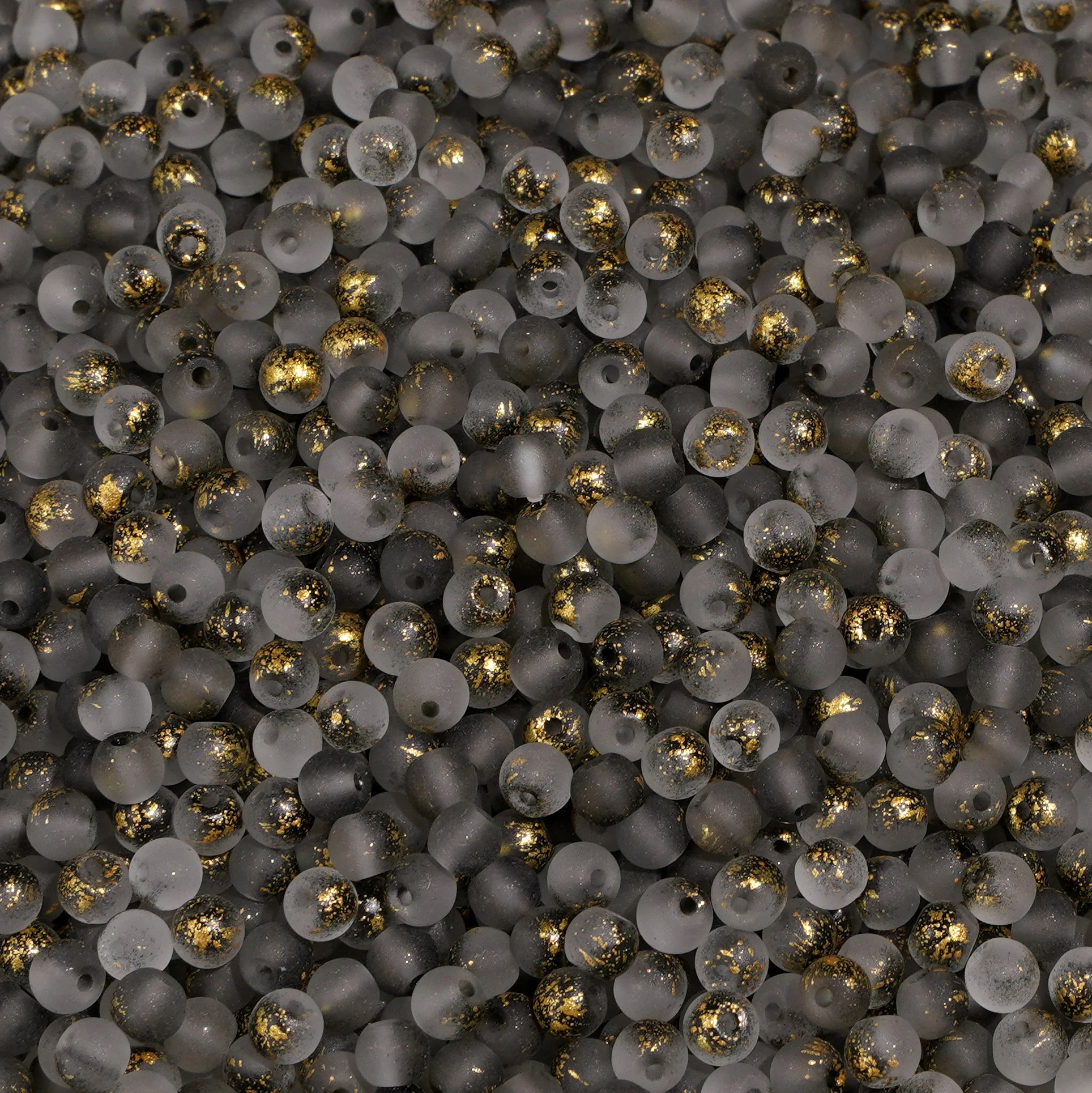 100 Stück 4 mm hochwertige mattierte Gold-Spritzglas-Reisperlen, lose Perlen für handgefertigten Schmuck, DIY-Armband, Halskette, Material