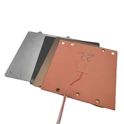 Funssor  Silicone Heater Pad 24V 200W silicone Heatbed with cable for Micron + Plus and Salad Fork 180mm 3D printer