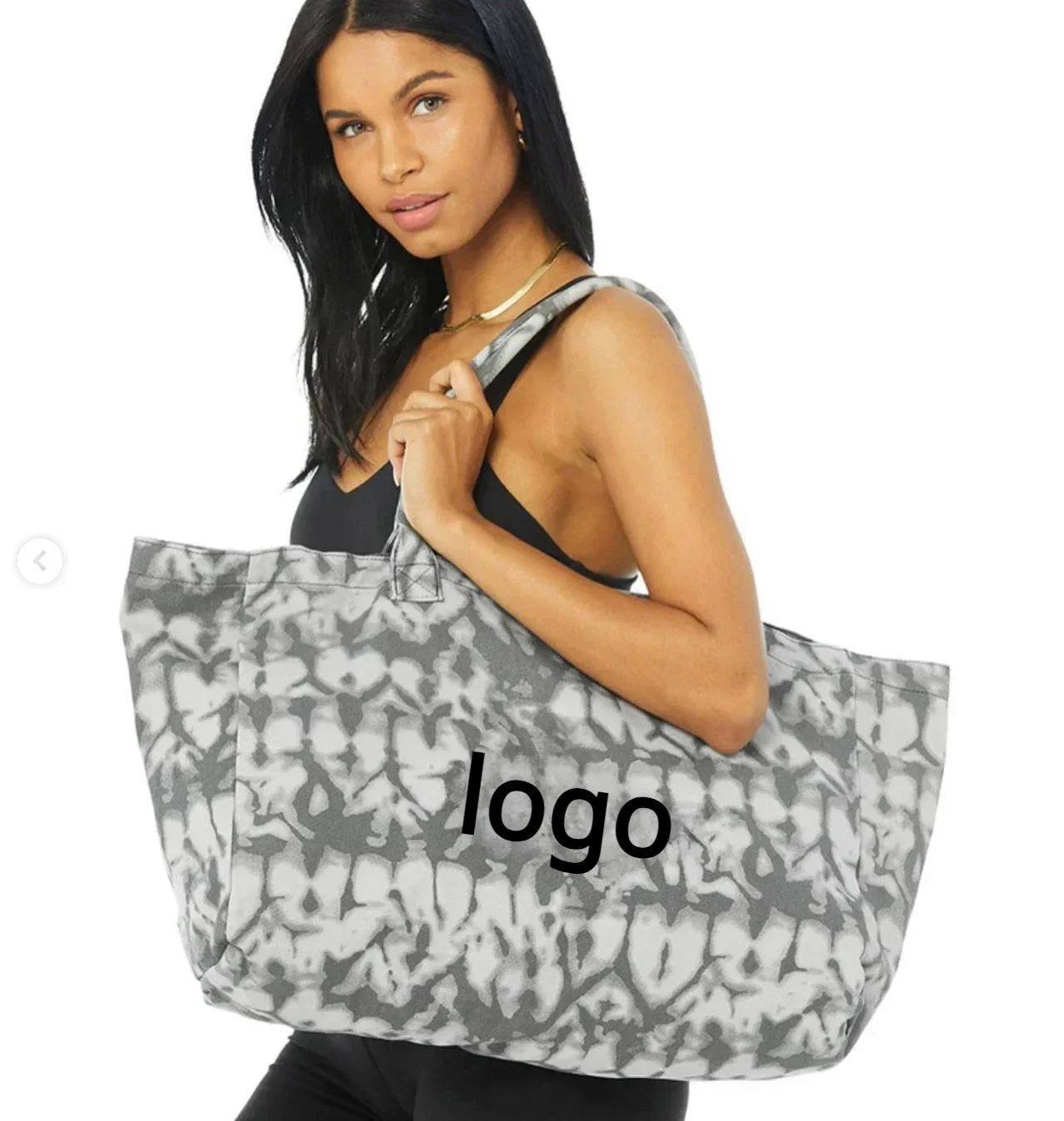 AL tas tangan Camo olahraga Yoga wanita, tas kain belanja Harian tahan air multifungsi kapasitas besar
