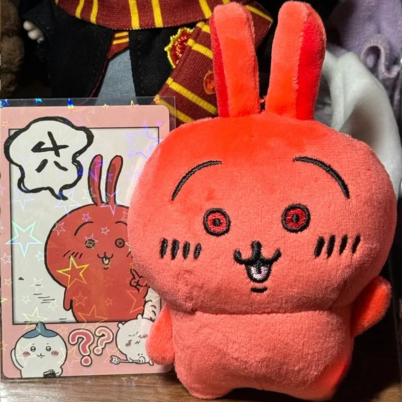 

Cute Chiikawa Red Usagi Angry Usagi Surroundings Furry Doll Toys Hanging Items Hanging Decorations Keychains in Stock Gifts