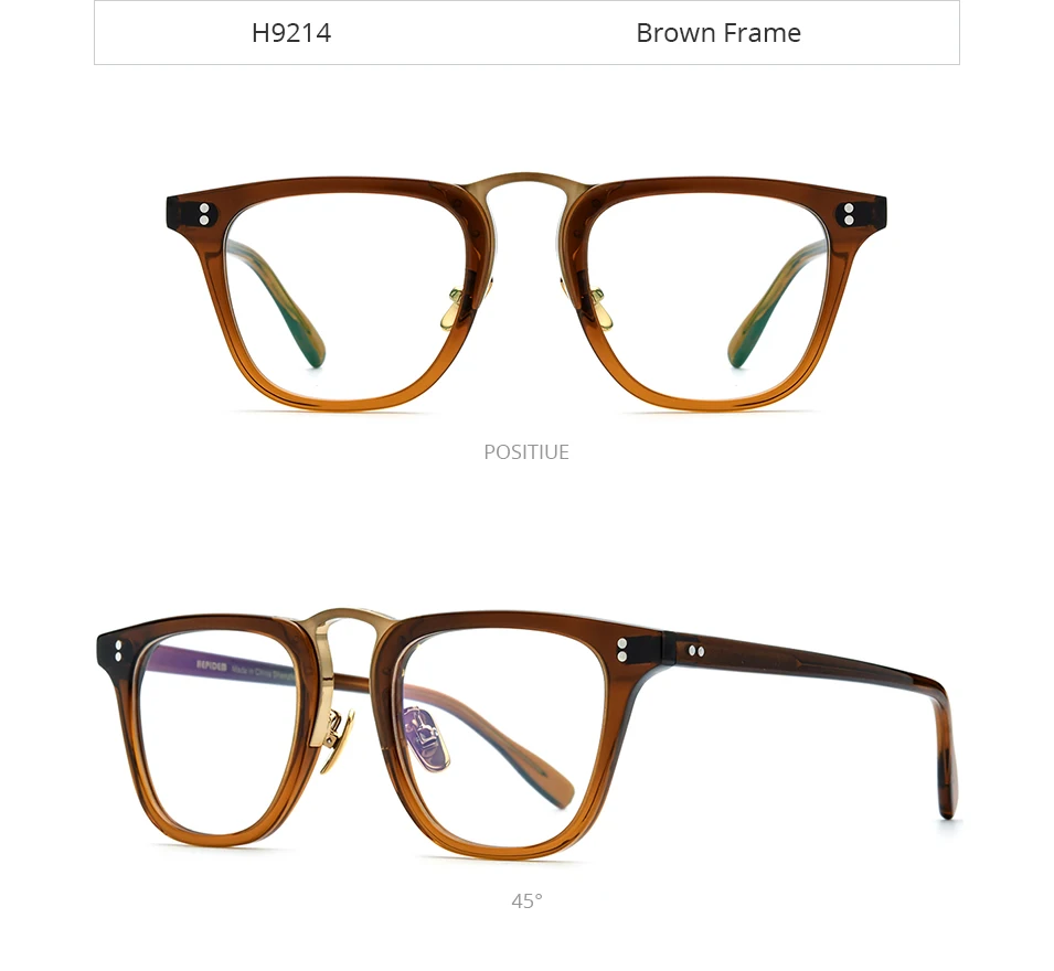 HEPIDEM Acetat Brille Rahmen Männer Marke Designer Retro quadratische Nerd Brillen japanische handgemachte Brille Vintage Brillen 9214 – Detail 6