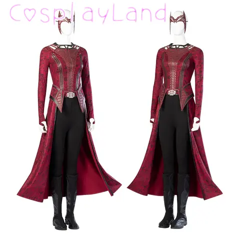 Halloween Wanda Cosplay Maximoff Costume Strange In Multiverse of Madness Witch Outfit Accessories Scarlet Dress Custom Made