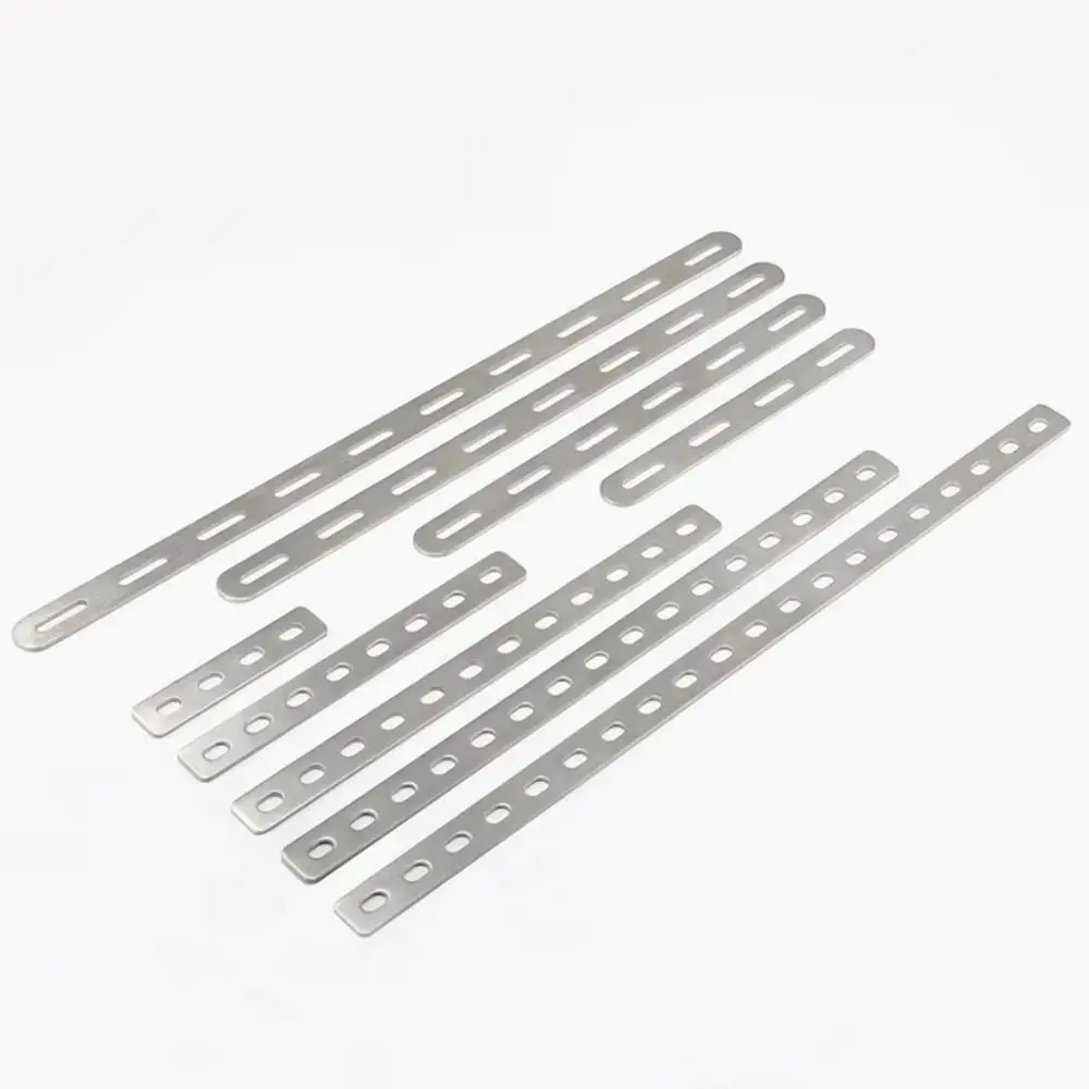 1Pcs New Straight Brace Angle Bracket Stainless Steel Flat Connection Plate Mending Fastener Fixing Connector