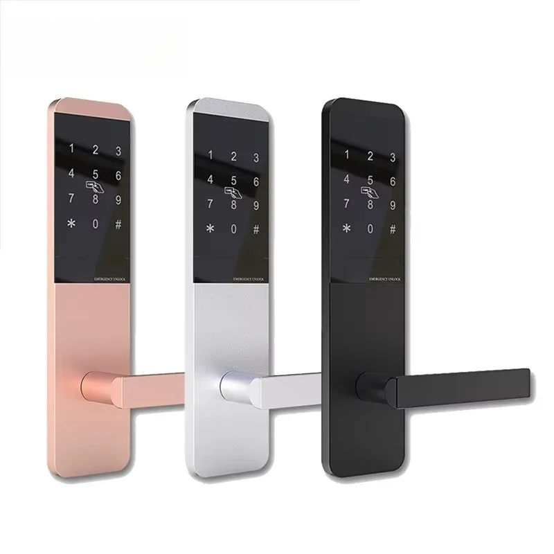 

Smart wireless digital touch keyboard door lock keyless entry, with wooden door WiFi network application control