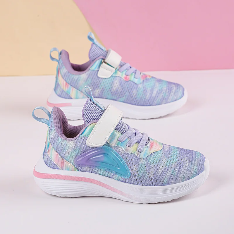 

Детские спортивные кроссовки для девочек: дышащие, модные, с мягкой подошвой, сетчатые, для бега и повседневной ходьбы, новые