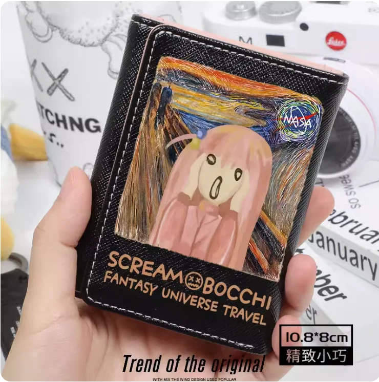 Anime BOCCHI THE ROCK! Gotoh Hitori Fashion Wallet PU Purse Card Coin Hasp Money Bag Cosplay Gift B221
