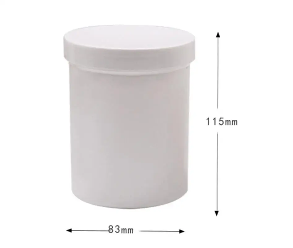 10pcs/lot 500g 500ml Plastic Jar Cosmetic Cream Jar Plastic Pot Aluminum Lid Plastic Cap PP Container Empty Food Packing Cans