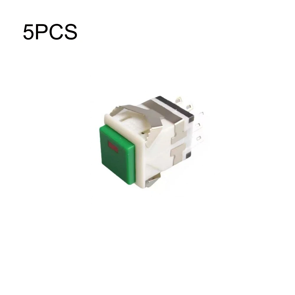 

8Pin KD2-22 Square Push Button Switch with LED Indicator 3A/250V 6A/125V Lock-free Self-reset Square Push Button Switch 5PCS