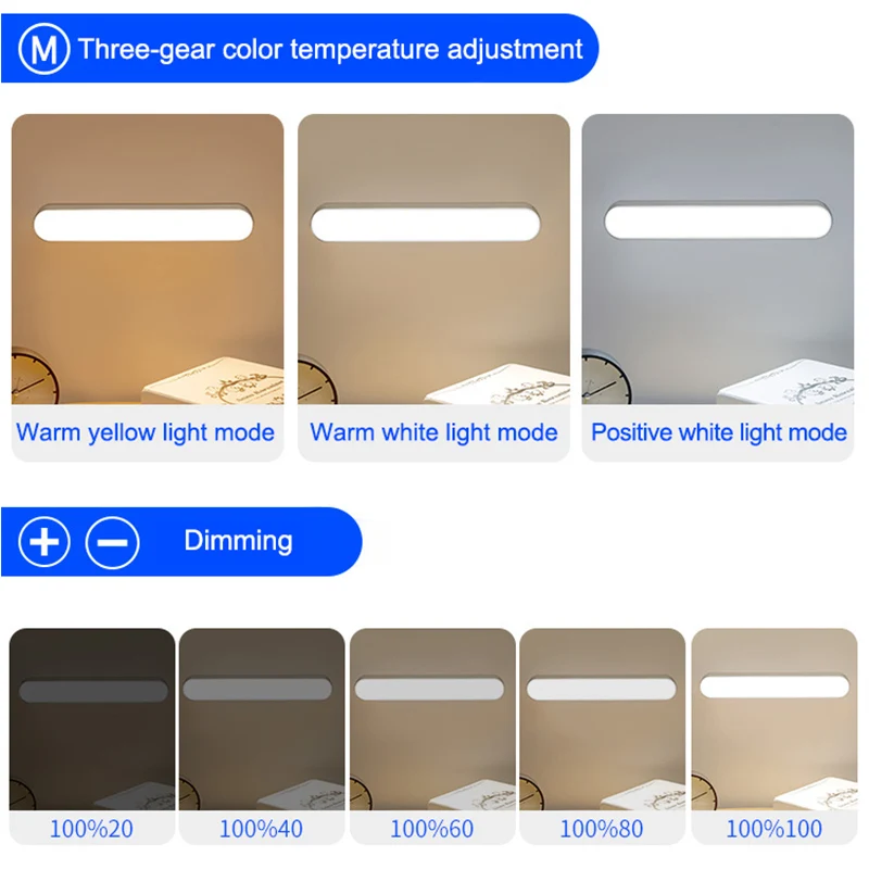 Lampada da tavolo a LED lampada da lettura lampada da tavolo magnetica USB ricaricabile telecomando studio luce di lettura camera da letto protezione degli occhi luce notturna