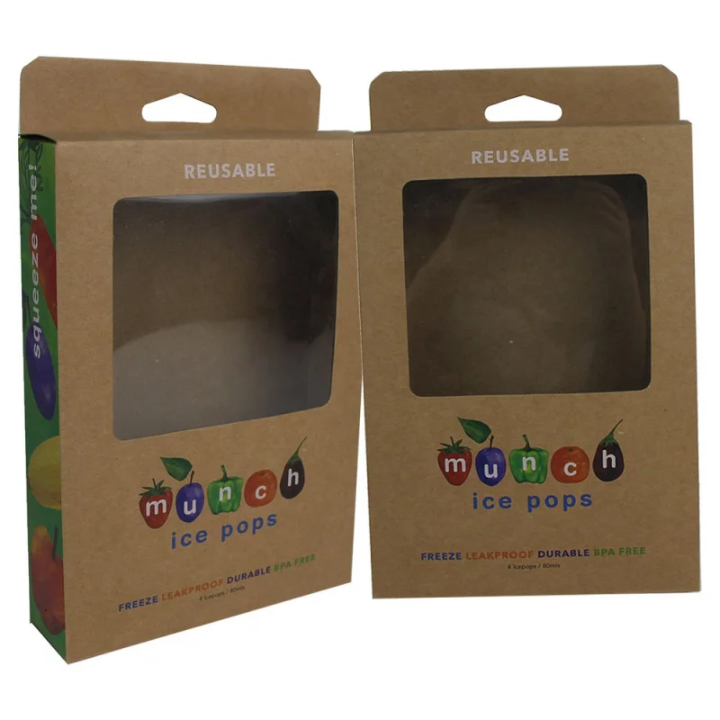 2025customized.Factory Custom Food Grade Paper Box Popsicle Package Box Recyclable Folding Paper Box