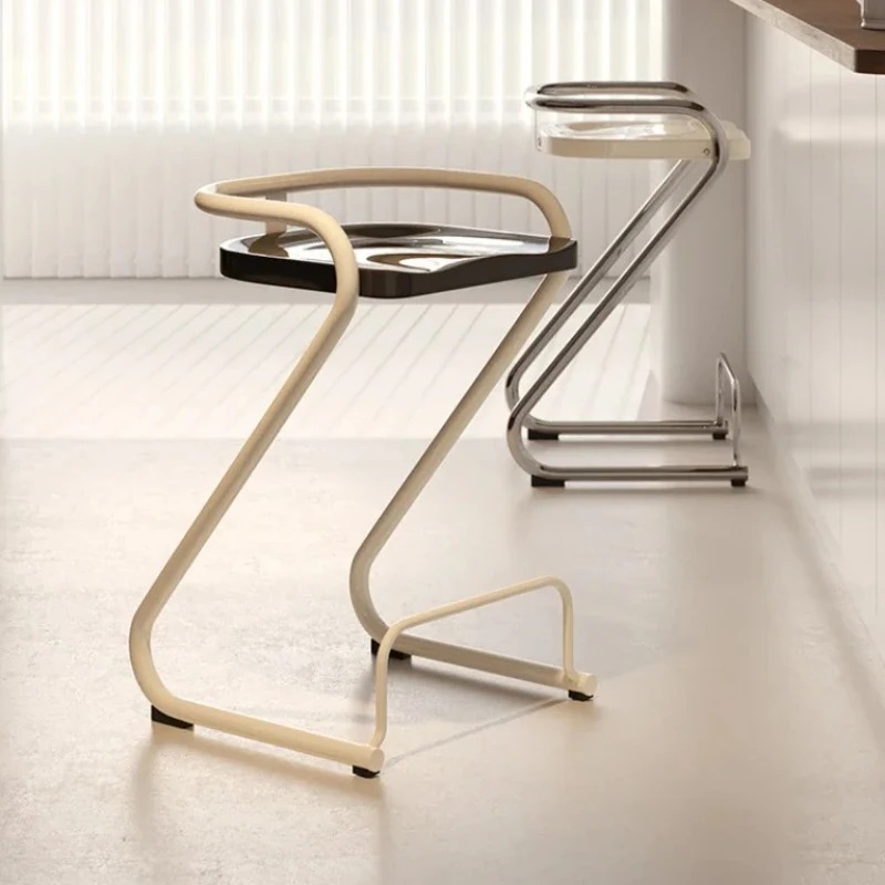 

Simple Metal Bar Stool Ergonomic Minimalistic Soft Back Party Chairs Salon Height Cushion Cute Taburetes De Bar Home Furniture