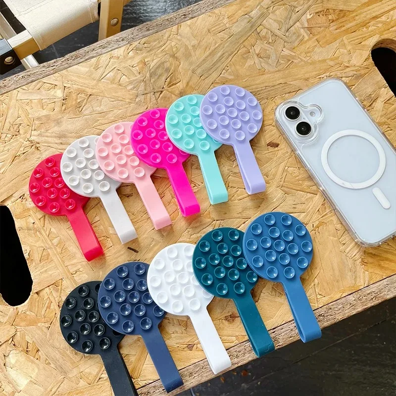 Multifunktionaler magnetischer Telefonhalter mit Silikon-Saugnapf, tragbarer Hand-Personenständer für Magsafe iPhone 16–12 Halterung – Detail 18