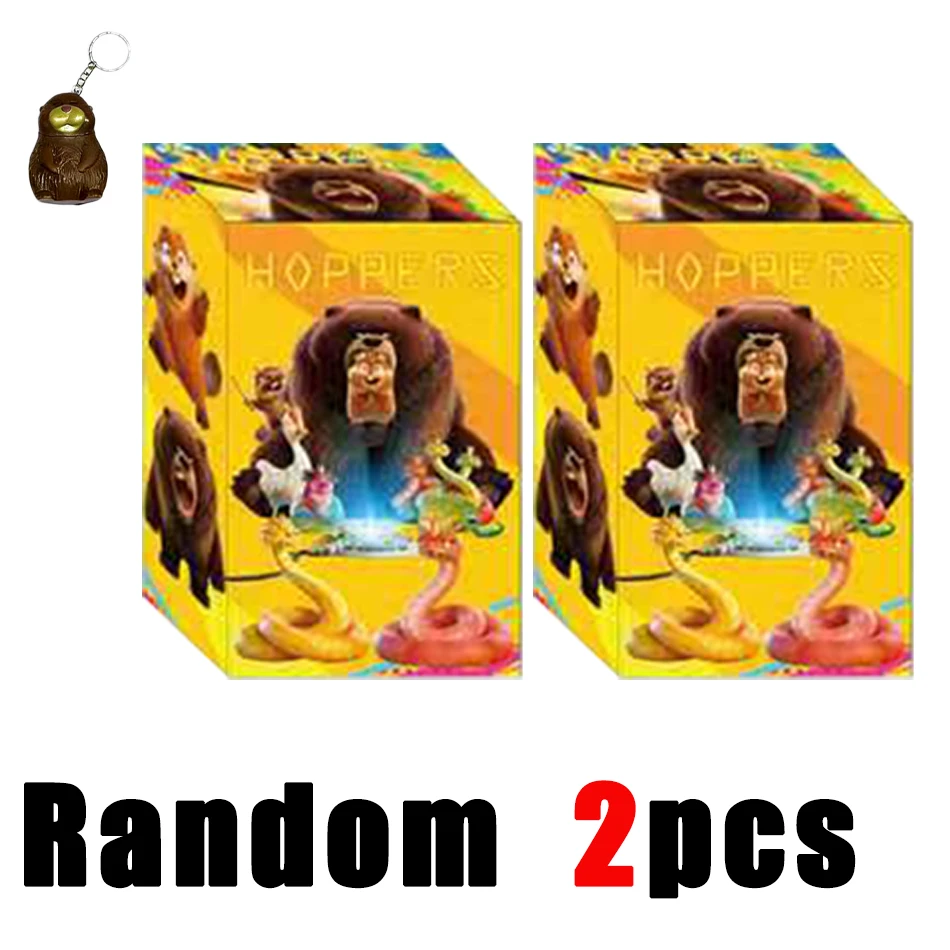 12Pcs Hoppers Beaver Transformation Plan Cute Cartoon Blind Box Figures PVC Model Toy with Card Kids Birthday Surprise Gift