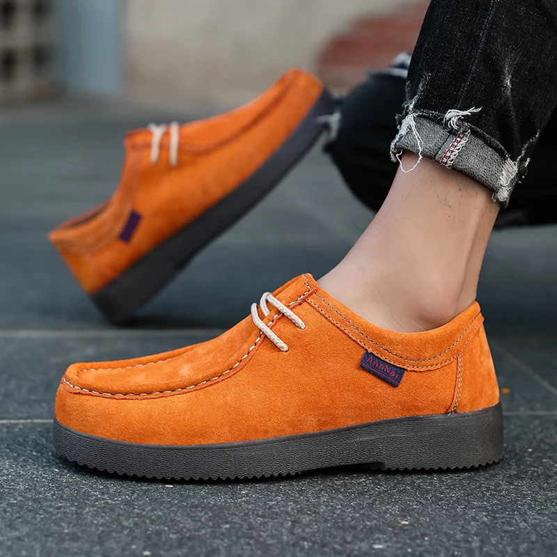 2026 Spring New Men's Loafers, Nubuck Leather Soft Sole, British Style Business Casual Shoes, Fashion Work Sneakers