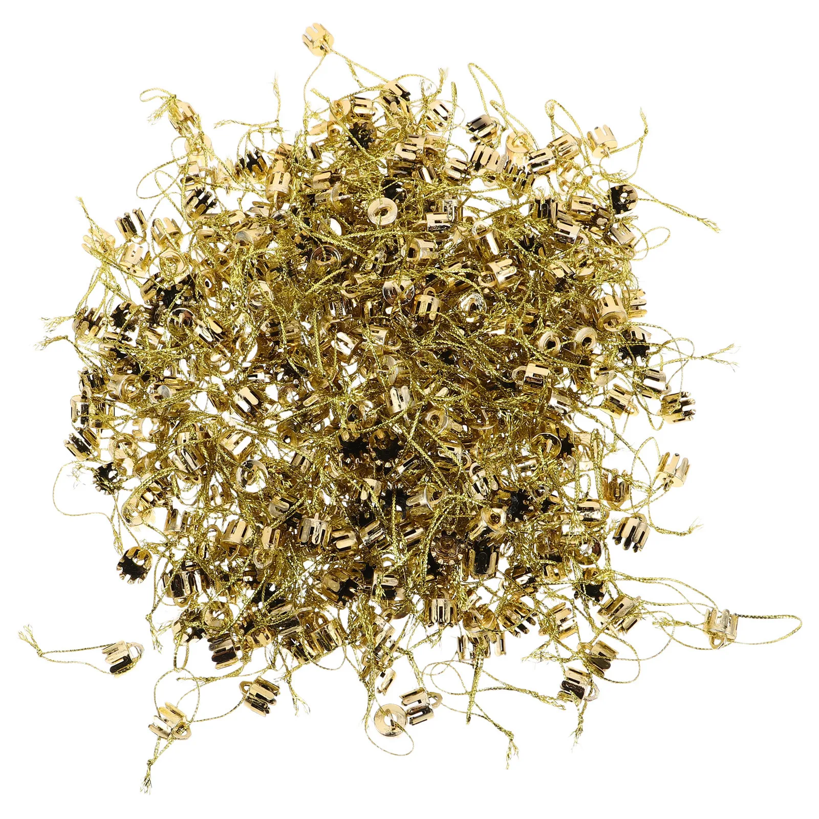 

1000pcs Christmas Ornament Caps 1.2Cm Plastic Gold Finish Replacement Tops For Glass Baubles Holiday Decor Diy Decoration Cap