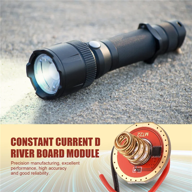 ABFN-드라이버 보드 모듈 XHP70 6V LED 5A 정전류 드라이버 보드 22Mm 입력 전압 6-12.6V 손전등 액세서리