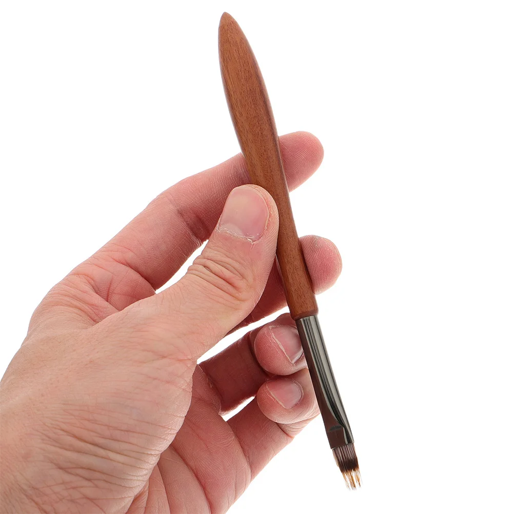 

3Pcs Nail Art Pen Set Versatile Flat Head Design for Gradient and Intricate Patterns Ergonomic Wooden Handle Professional Nail
