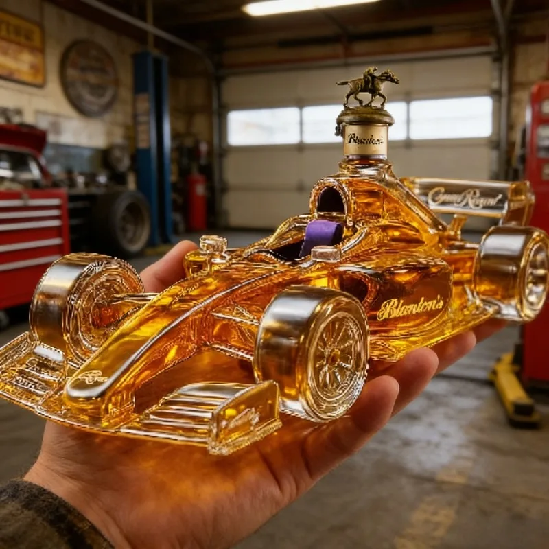 

Racing Car Shape Crystal Liquor Decanter Home Bar Decor Whiskey Wine Dispenser Creative Car-Themed Drinkware Gift for Car Ent