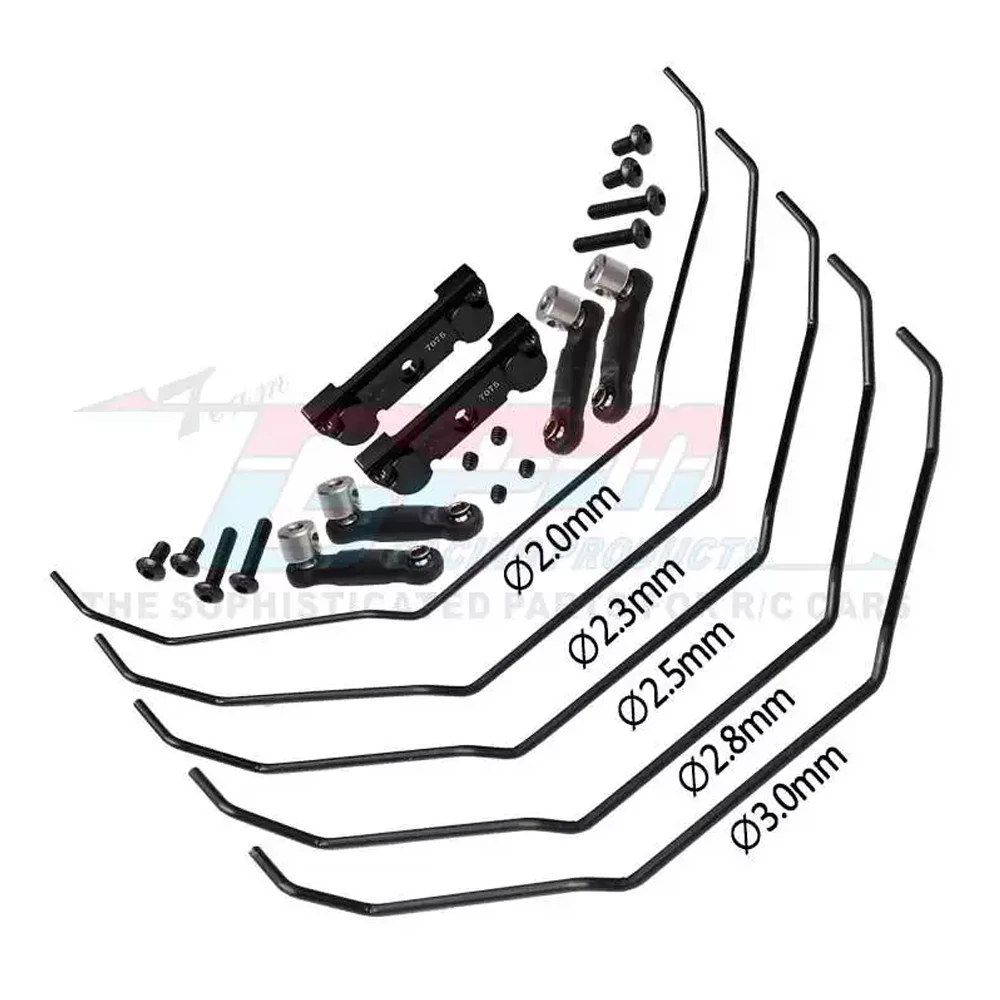 Traxxas 1/8 MAXX 슬래시 6S용 GPM 102076 -4 RC 자동차 업그레이드 부품 금속 알루미늄 합금 7075 전면 후면 스웨이 바 링키지 키트 10295 썸네일 5