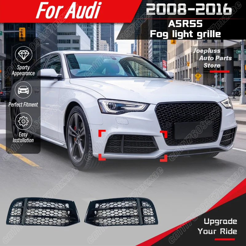 For Audi A5 RS5 2008 2009 2010 2011 2012 2013 2014 2015 2016 car Front Fog Light Grille Racing Style Vehicle Fog Lamp Mesh Kit