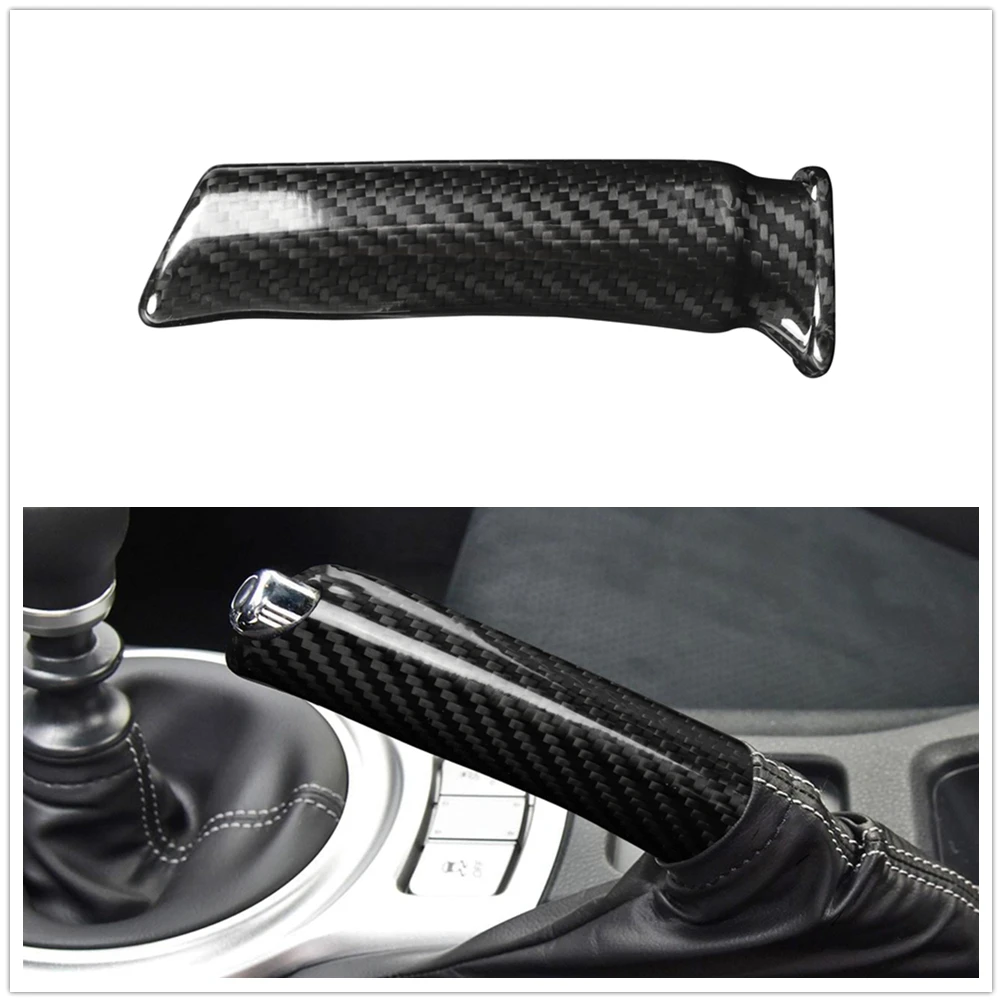 Handbrake Cover Trim For CC 86 GT86 Subaru BRZ 2013-2020 Real Carbon Fiber Interior Parking Hand Brake Grips Case Shell