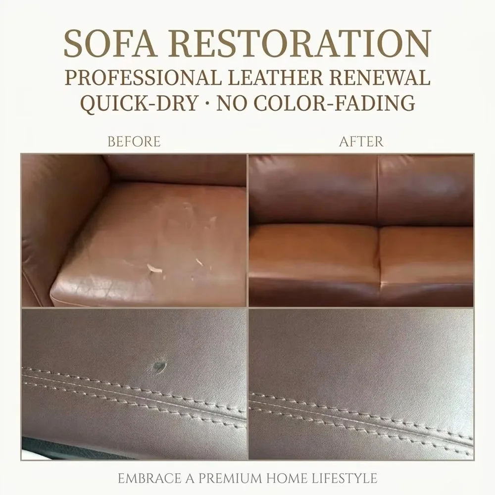 Leather Color Repair Cream Scratch Polish Paste for Car Seats Sofa Shoes Restoration Maintenance Care Equipment Accessories Tool