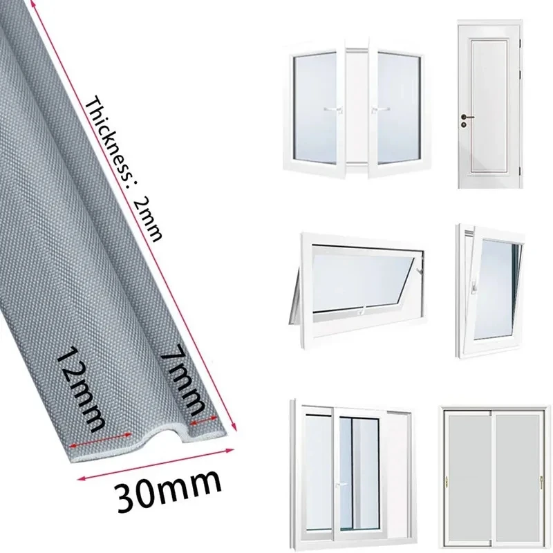Self Adhesive Window Door Seal Strip Weather Windproof Soundproof Acoustic Foam Sliding Door Windows Cotton Seal Door Gap Filler