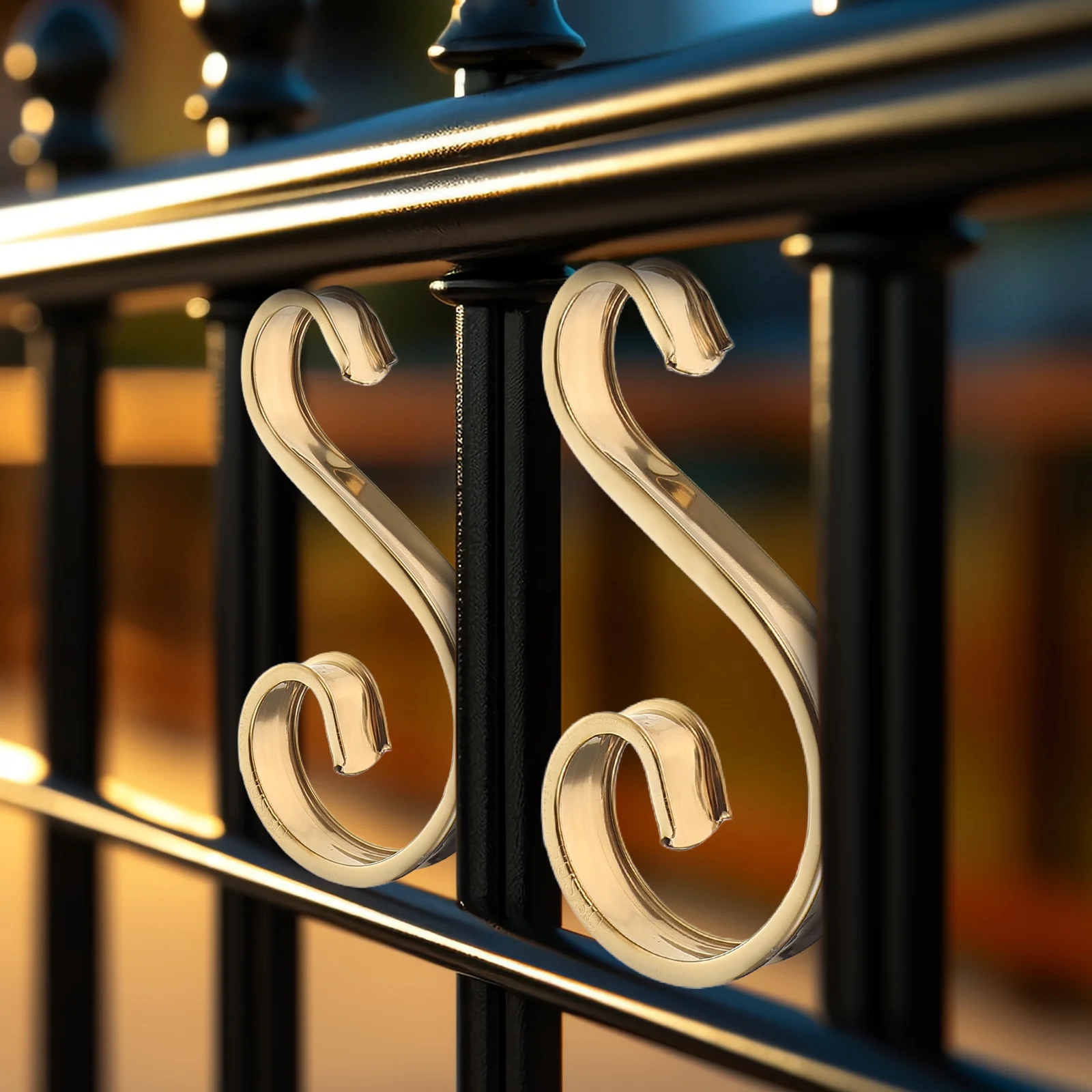 

4Pcs Stainless Steel S-Shape European Railing Decorative Accessories Balcony Fence Ornaments Outdoor Gate Replacement Charms