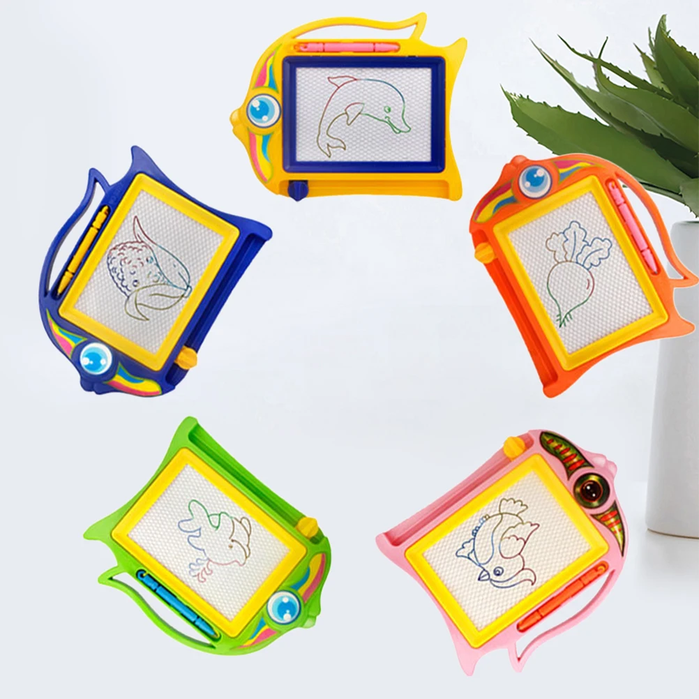 

Magnetic Painting Kids Writing Educational Toy Plastic Painting Board Safe Plastic Lightweight Portable Art Supplies