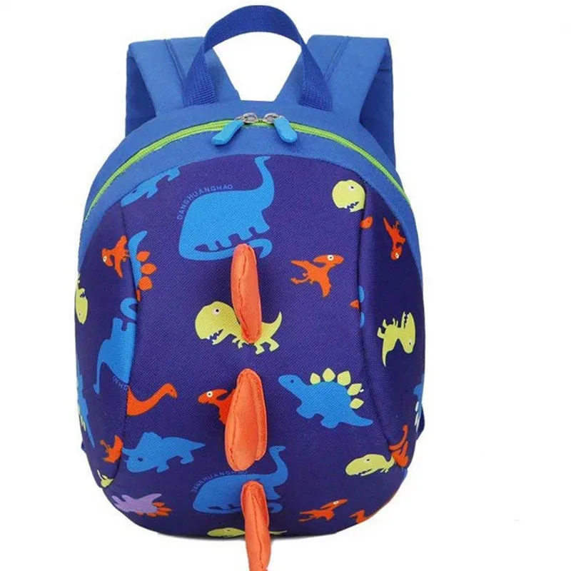 Kids Baby Toy School Bags Cartoon Dinosaur Print Mini Plush Backpack Kids Outdoor Travel Pack Bag Student Kindergarten Bag