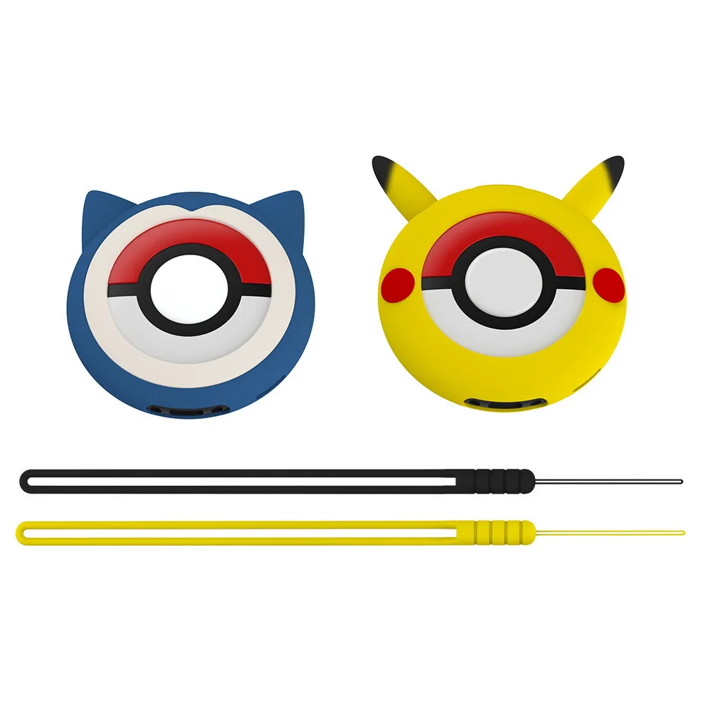 New Soft Silicone Carrying Case Anti-Scratch Cover Protective Shell with Strap for Pokemon GO Plus + Game Accessories