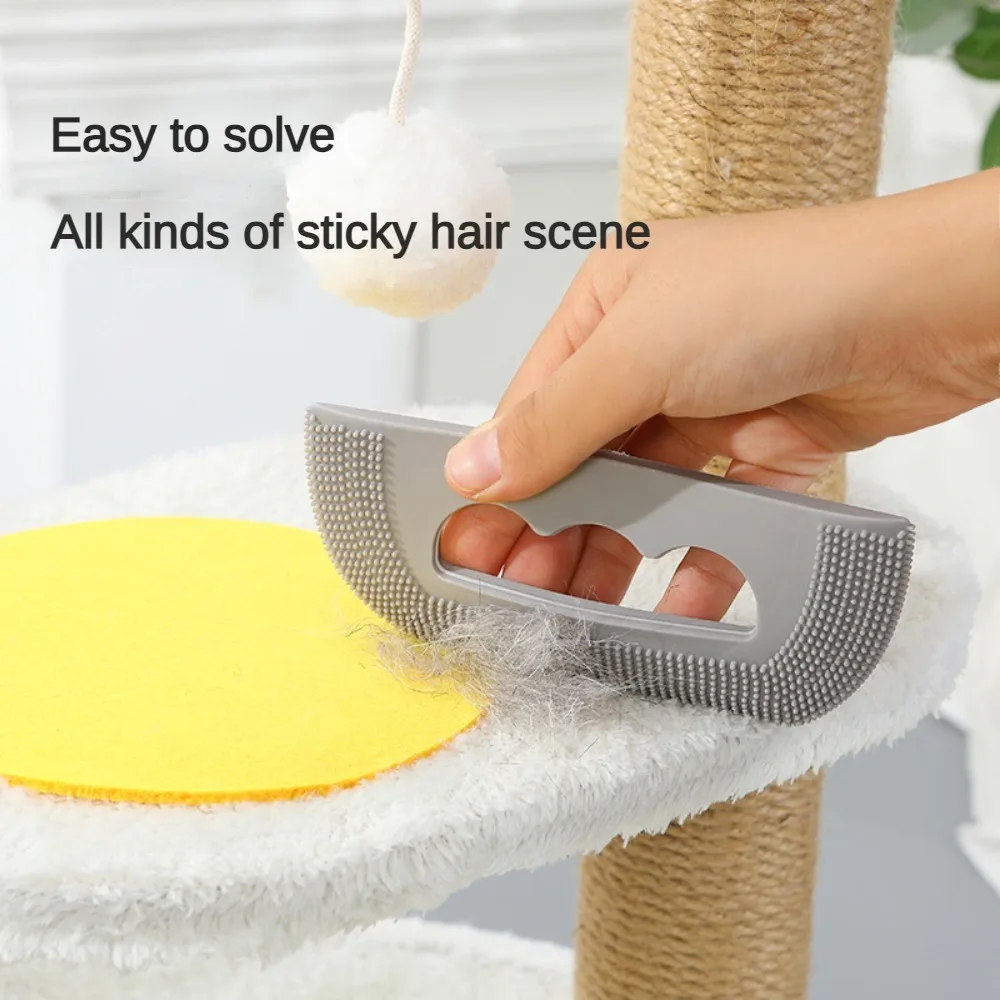 1pc hair scraper, edge sticking edge scraping, efficient hair cleaning, silicone material, reusable, one rinse clean