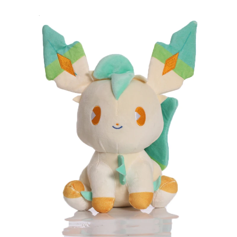 

1pcs 28cm TAKARA TOMY Pokemon Q Version Leafeon Plush Stuffed Toys Soft Cartoon Animals Toy Doll Gifts for Children Kids