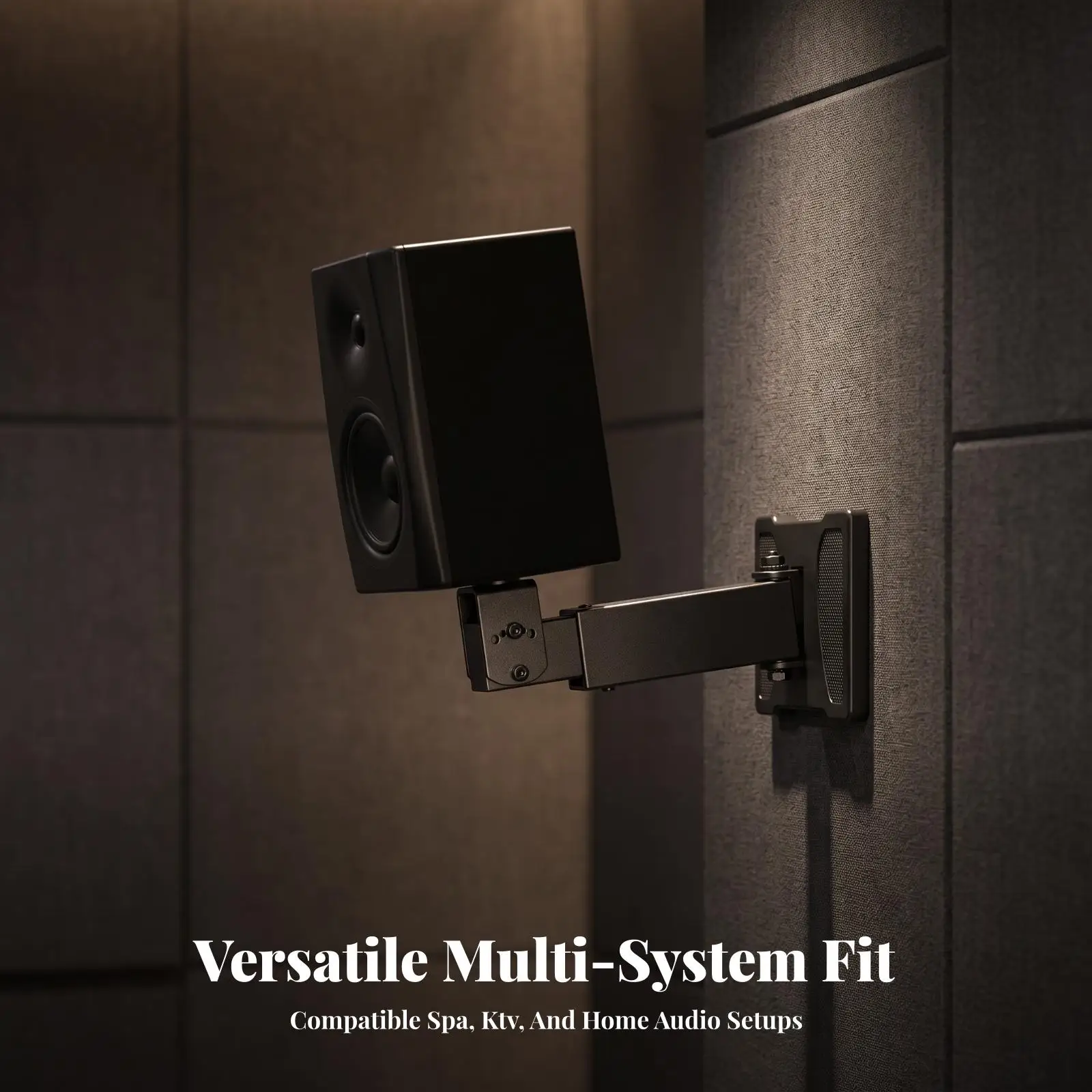 Secure Speaker Mounting Bracket with Inclinable Hinge Lock for Wall-mounted