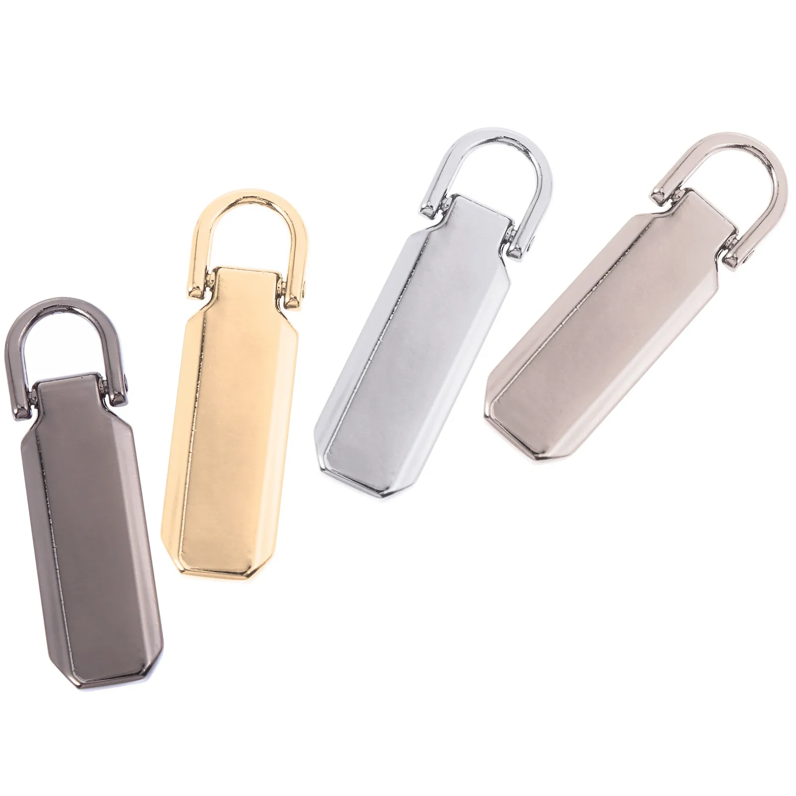 

4pcs Zipper Sliders Replacement Bag Repair Tools Metal Pullers For Luggage Jackets Coats Skirts Slacks Sewing Accessories