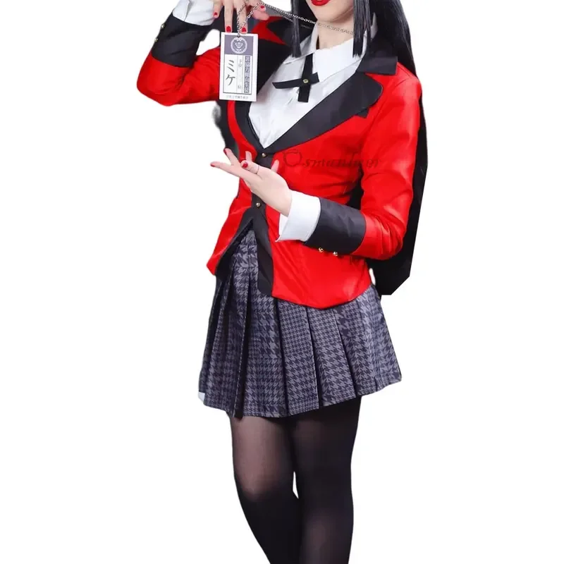 Kakegurui Anime Uniforme Escolar para Meninas e Mulheres, Jabami, Momobami, Kirari, Roupas Yumemite, Vestido JK, Cosplay